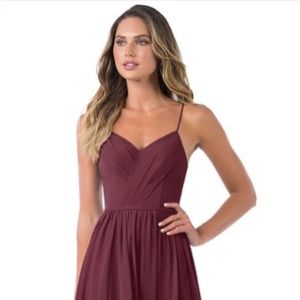 Azazie Cora Bridesmaid Dress Size A8 in Cabernet
